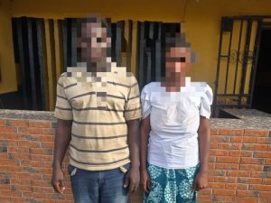 Police crack child stealing syndicate, nab husband and wife, rescue 3 stolen children in Ogun 2 police arrest child trafficking suspects