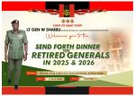 Nigerian Army to honour retired generals at send forth dinner