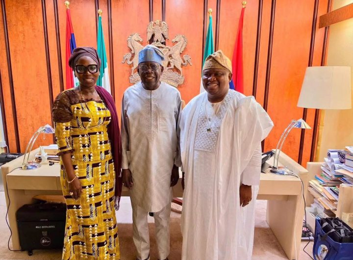 PHOTONews: Ogun APC governorship candidate, Adeola presents running mate to Tinubu 2 PHOTONews: Ogun APC governorship candidate, Senator Solomon Adeola presents running mate to President Tinubu