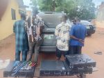Police recover ₦8m stolen telecom equipment, arrest 4 suspects in Oyo 38 Police recover ₦8m stolen telecom equipment, arrest 4 suspects in Oyo