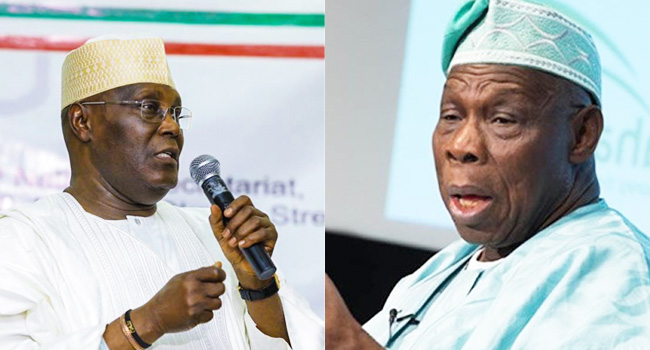 Atiku to Obasanjo: Grave is not a witness box, slams ex-President over bribery allegation against late Na'Abba 1 Atiku vs Obasanjo