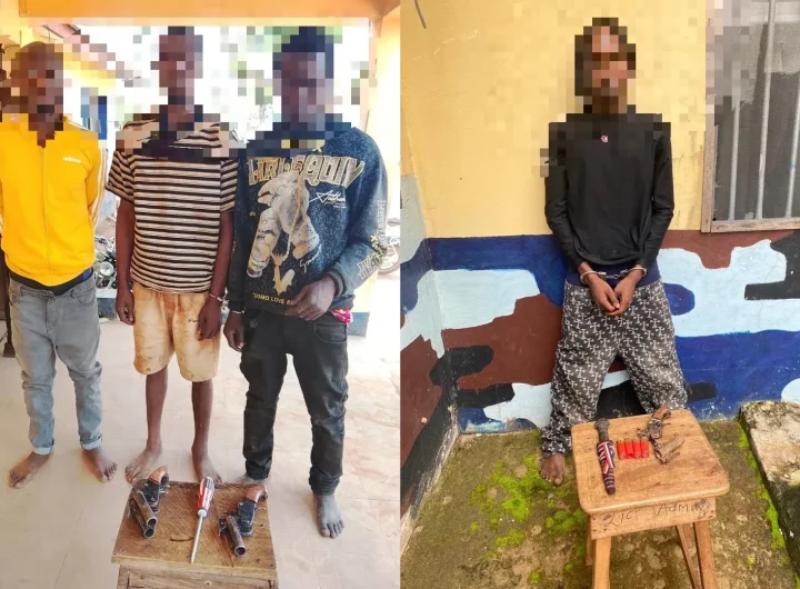 Delta police arrest 8 suspected robbers, cultists, gunrunner, recover 4 firearms 17 Delta police arrest 8 suspected robbers, cultists, gunrunner, recover 4 firearms
