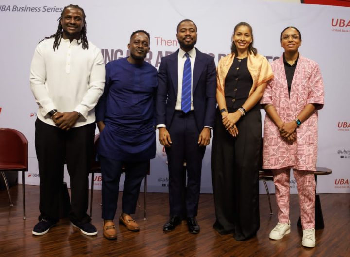 Investors at UBA business series identify Africa's next billion-dollar opportunities 26 : Co-founder and Chief Executive Officer of Chowdeck, Femi Aluko; Rapper and Entrepreneur, M.I Abaga; Head Segment/Channel Marketing, UBA, Olufemi Osobajo; Venture Capitalist/ Co-founder, Octerra Capital, Ashim Egunjobi and Founder, Lumination Global Network during the UBA Small Medium Enterprise (SME) Business Series, themed ‘,"Building for Africa's Realities: Turning Consumer Feedback into Technology-Driven Solutions," ’held at UBA house, Marina, Lagos, on Thursday