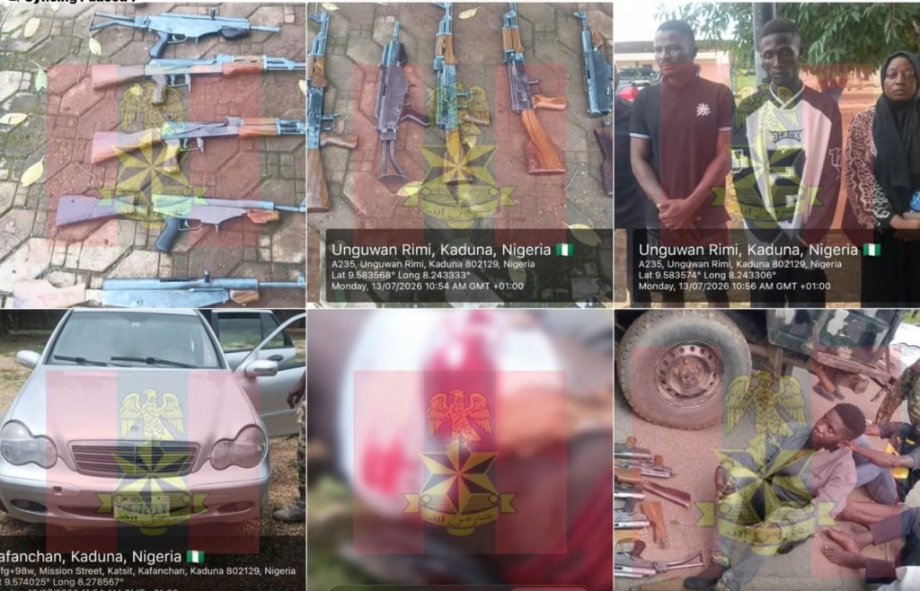 Nigerian Army burst arms trafficking ring, seizes illegal weapons in Kaduna 1 Nigerian Army burst arms trafficking ring, seizes illegal weapons in Kaduna