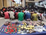 Police arrest 147 suspects, recover machetes, cartridges, drugs in Lagos raid