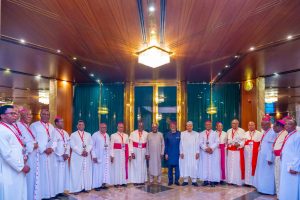 PHOTONews: Tinubu receives Catholic bishops at State House Abuja ﻿