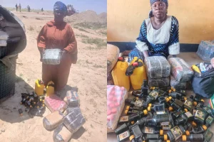 Troops bust terrorist supply chain, nab Chadian woman with drugs, alcohol in Borno 2 Troops bust terrorist supply chain, nab Chadian woman with drugs, alcohol in Borno