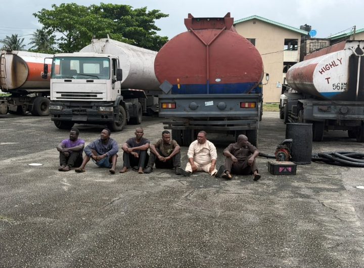 Troops dismantle suspected illegal bunkering site in Lagos, arrest 6 suspects 5 Troops dismantle suspected illegal bunkering site in Lagos, arrest 6 suspects