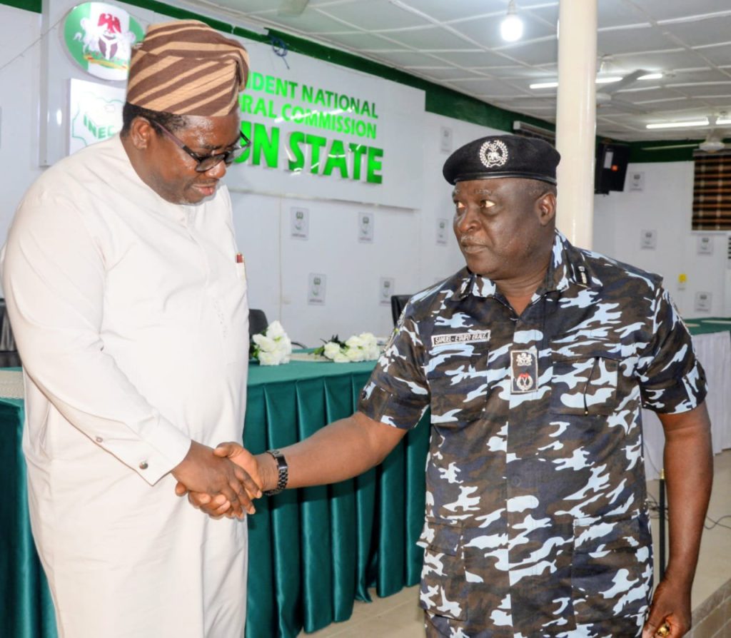 Newly deployed Osun CP pay courtesy visit to INEC Chairman 1 Newly deployed Osun CP pay courtesy visit to INEC Chairman