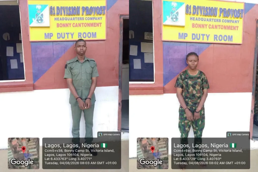 Nigerian Army detains 2 soldiers over unauthorised security at Peller, Jarvis wedding 1 https://www.nationalaccordnewspaper.com/nigerian-army-detains-2-soldiers-over-unauthorised-security-at-peller-jarvis-wedding/