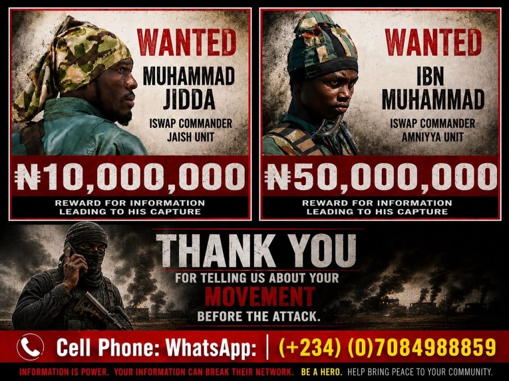Nigerian Army identifies wanted senior ISWAP/ISIS Terrorist leaders operating around Lake Chad Basin 2 Nigerian Army identifies wanted senior ISWAP/ISIS Terrorist leaders operating around Lake Chad Basin