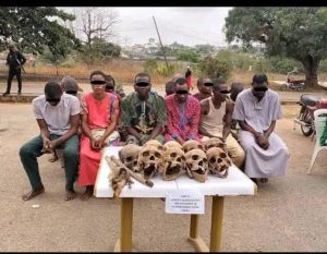 Oyo police arrest 10 suspected human parts traffickers, recover human heart, skull 2 Oyo police arrest 10 suspected human parts traffickers, recover human heart, skull