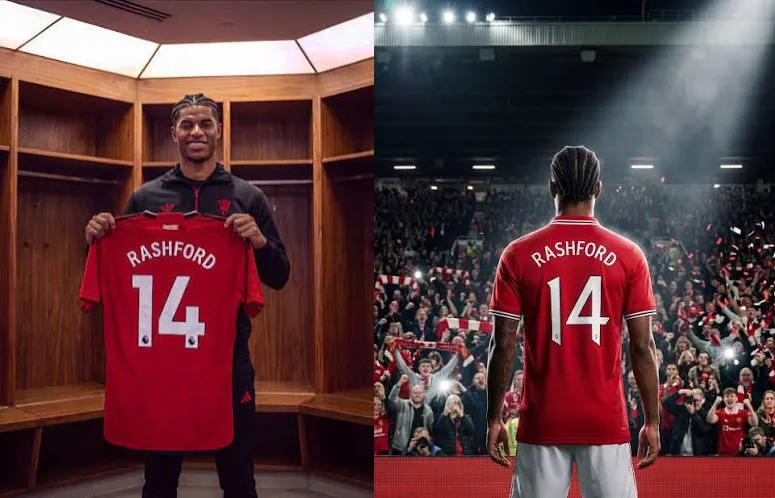 Rashford gets new No.14 shirt as Man United signal fresh faith in forward 1 Rashford gets new No.14 shirt as Man United signal fresh faith in forward