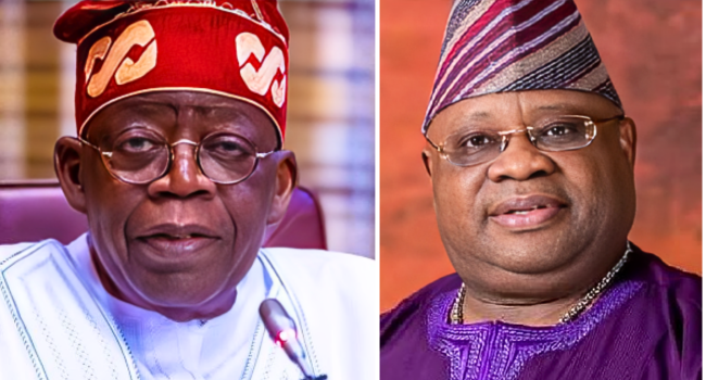 Tinubu: Adeleke's victory, a fitting assurance that democracy will continue to flourish.in Nigeria 1 President Bola Tinubu and Osun State Governor, Ademola Adeleke