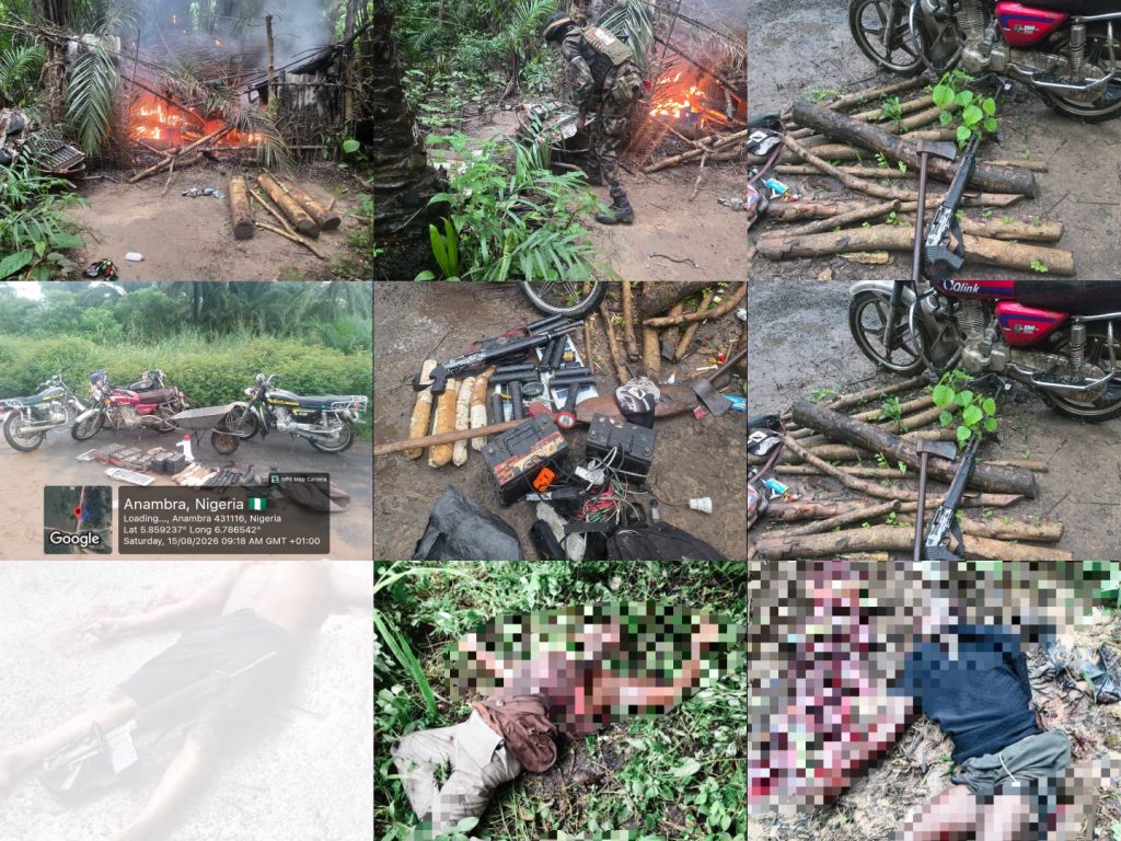 Troops dismantle IPOB/ESN camps, recover arms, explosives in Anambra 1 Troops dismantle IPOB/ESN camps, recover arms, explosives in Anambra