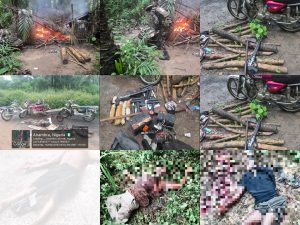 Troops dismantle IPOB/ESN camps, recover arms, explosives in Anambra 2 Troops dismantle IPOB/ESN camps, recover arms, explosives in Anambra